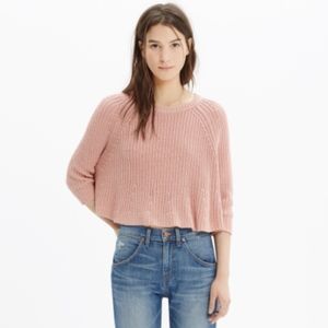 Madewell Sweaters - Madewell Swing Crop Sweater in Pink Madewell Sweaters - Madewell Swing Crop Sweater in Pink